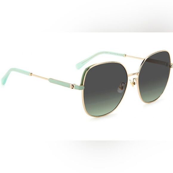 Kate Spade NWT 59mm yarafs round sunglasses in Tiffany/Gold - Picture 5 of 6